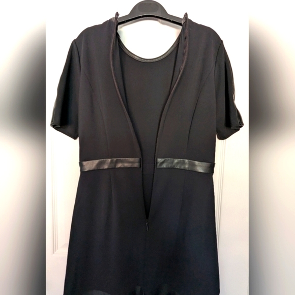 Laundry By Shelli Segal (Women's Size 10) Fit & Flare With Faux-Leather Accents - Picture 5 of 12